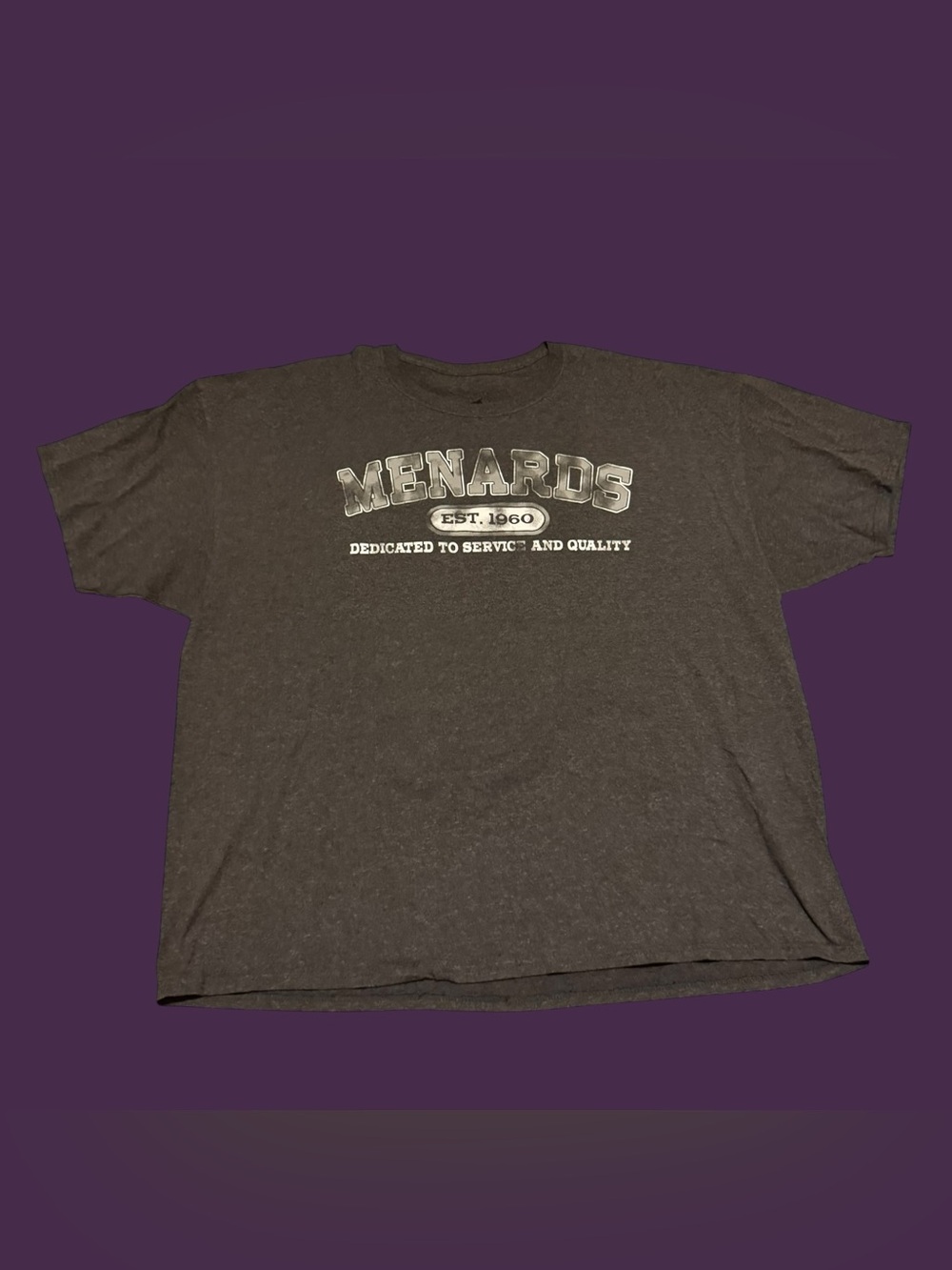 Menards Dedicated To Service And Quality Employee Shirt Halloween Costume Y2K